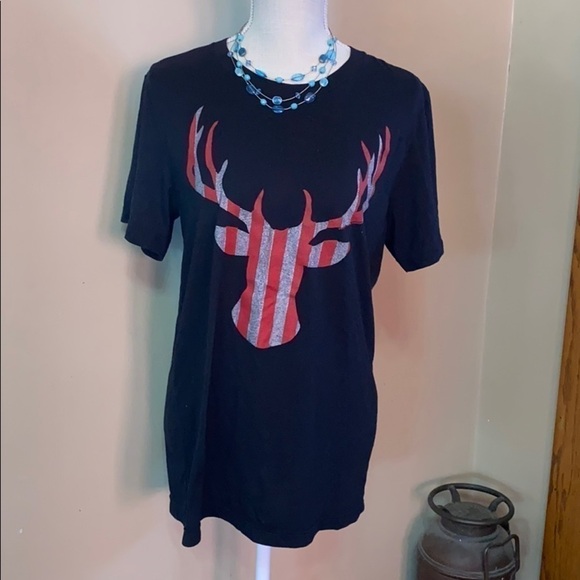 Texas-true Threads Black Shirts With Antlers Sm/M - Picture 2 of 7
